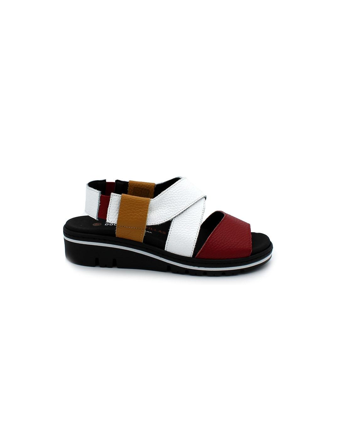 Sandalias Sport DOCTOR CUTILLAS 36145 Rojo/Blanco  Mujer.