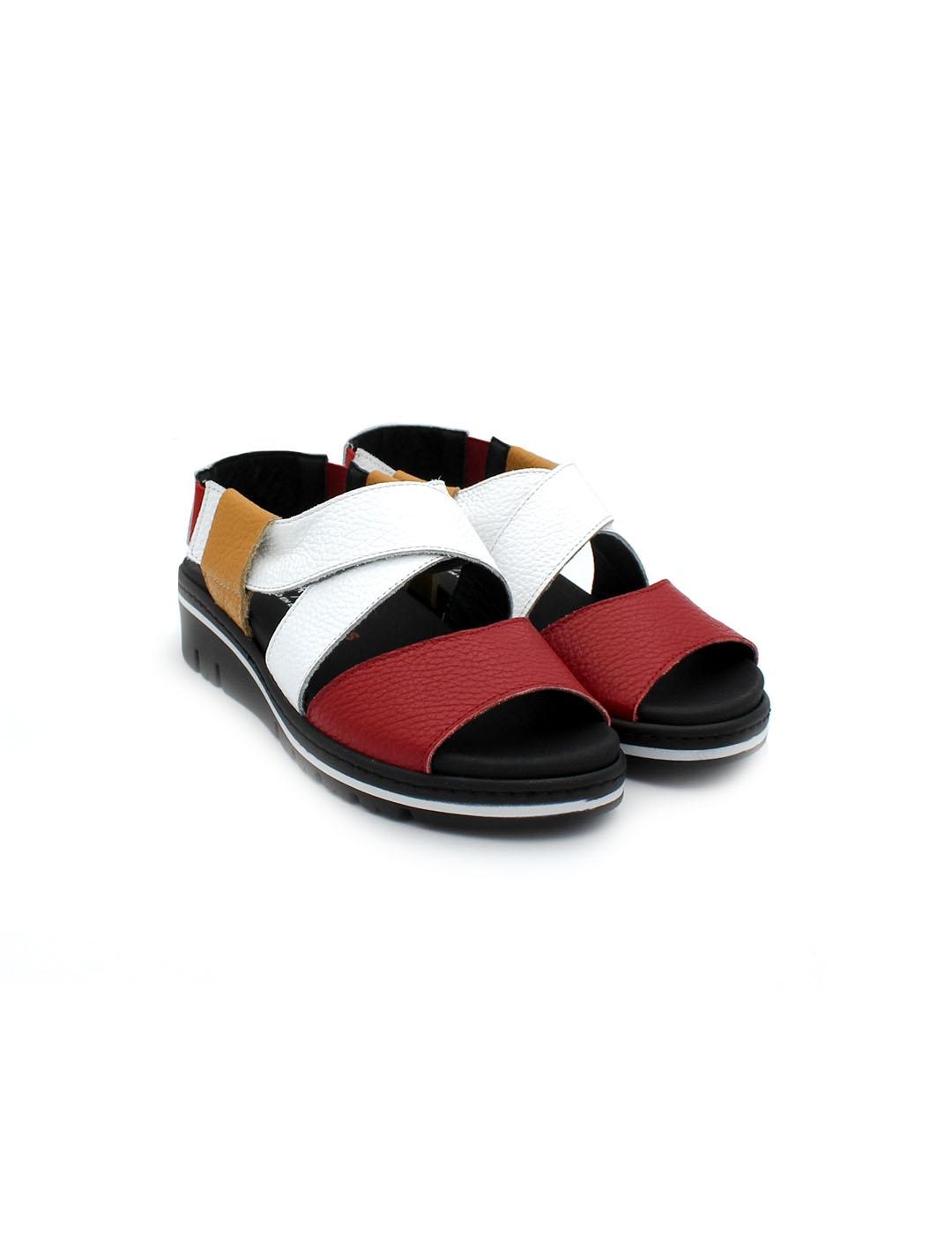 Sandalias Sport DOCTOR CUTILLAS 36145 Rojo/Blanco  Mujer.