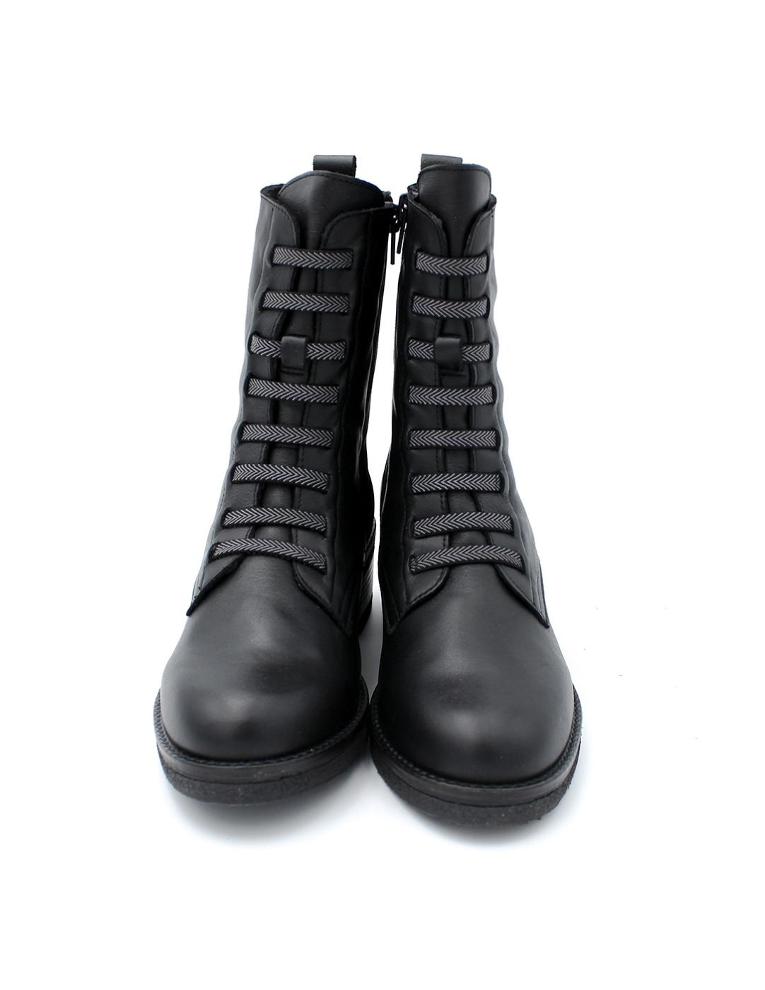 Botín Tacon Cremallera Valeria's 9550 Negro Mujer