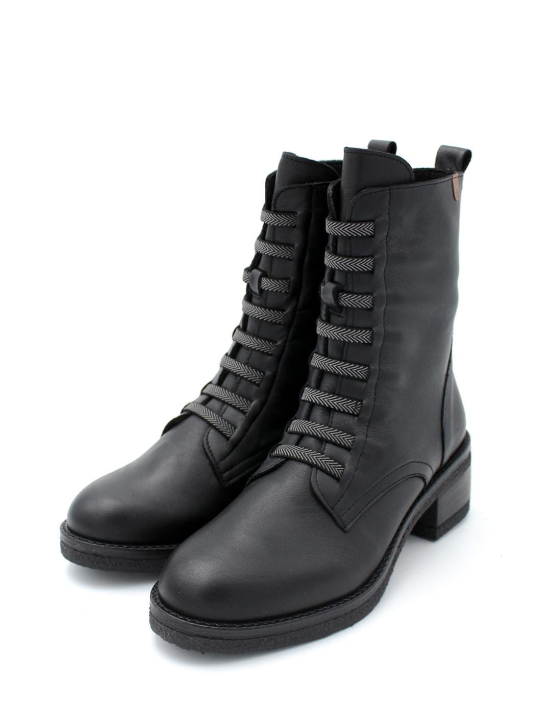 Botín Tacon Cremallera Valeria's 9550 Negro Mujer