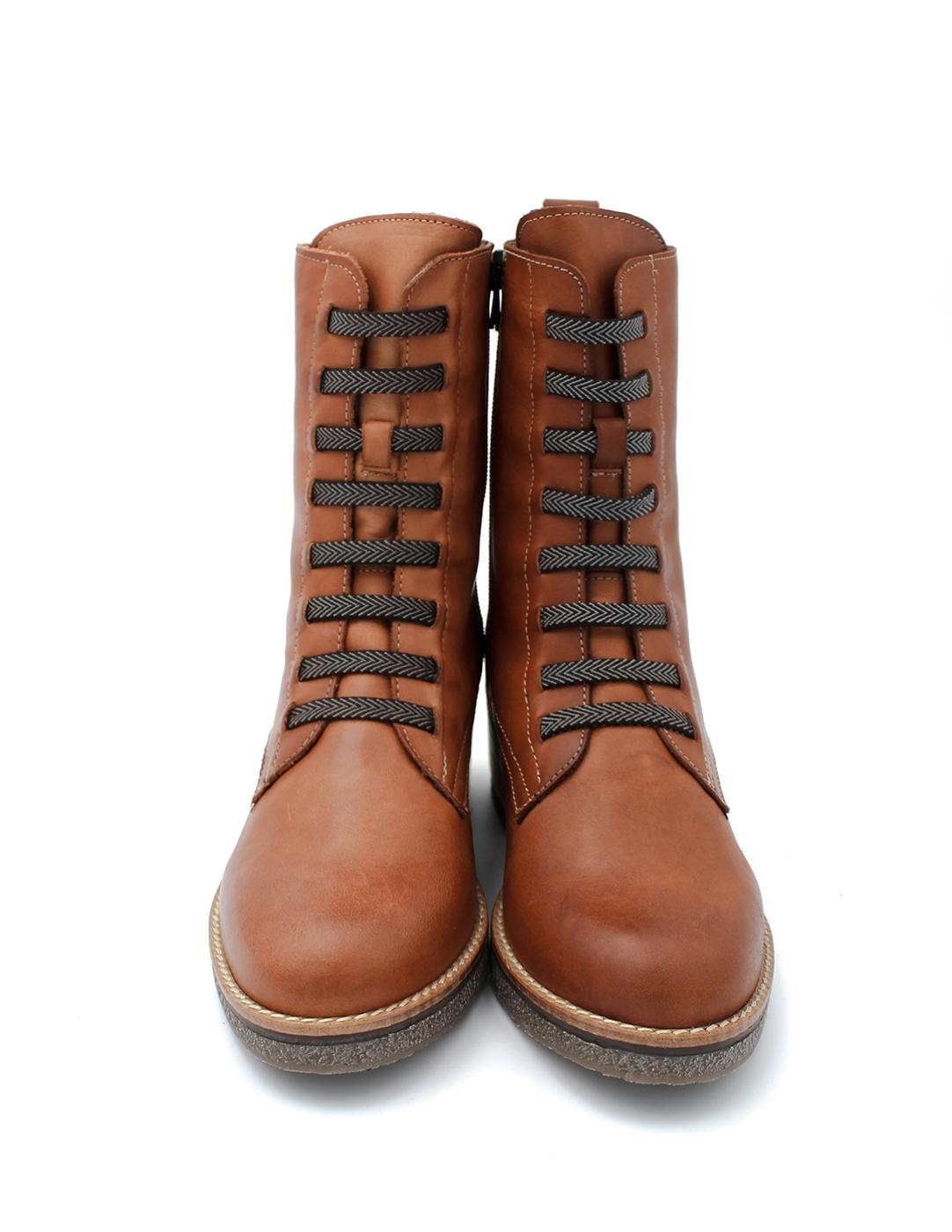 Botín Tacón Cremallera Valeria's 9590 Cuero Mujer