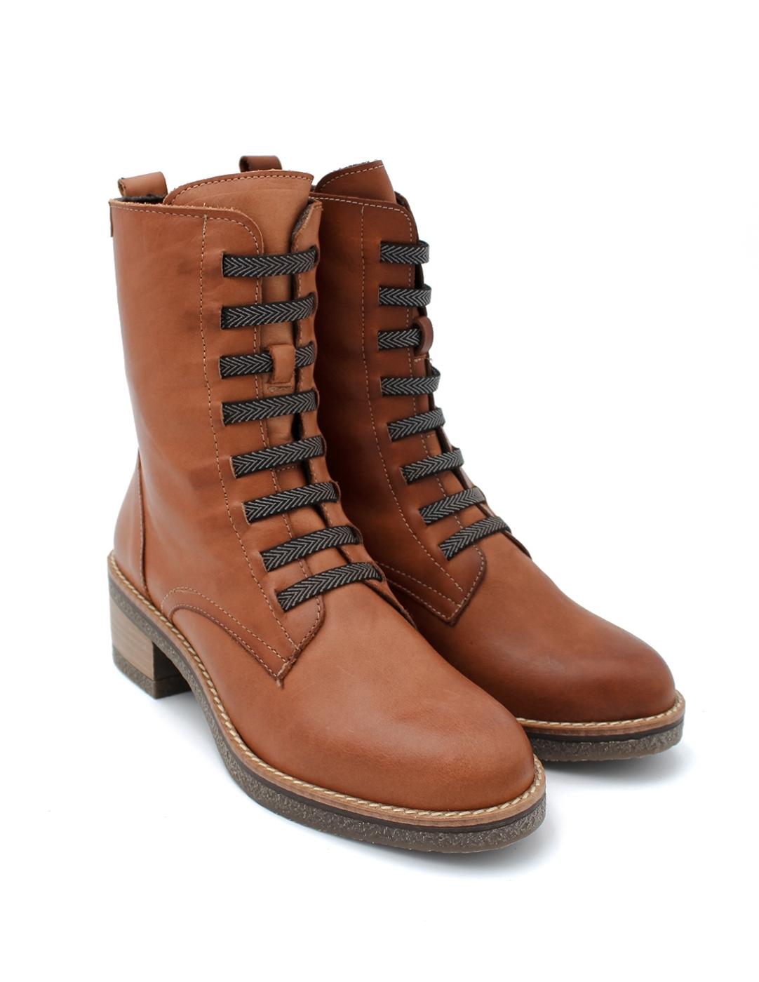 Botín Tacón Cremallera Valeria's 9590 Cuero Mujer