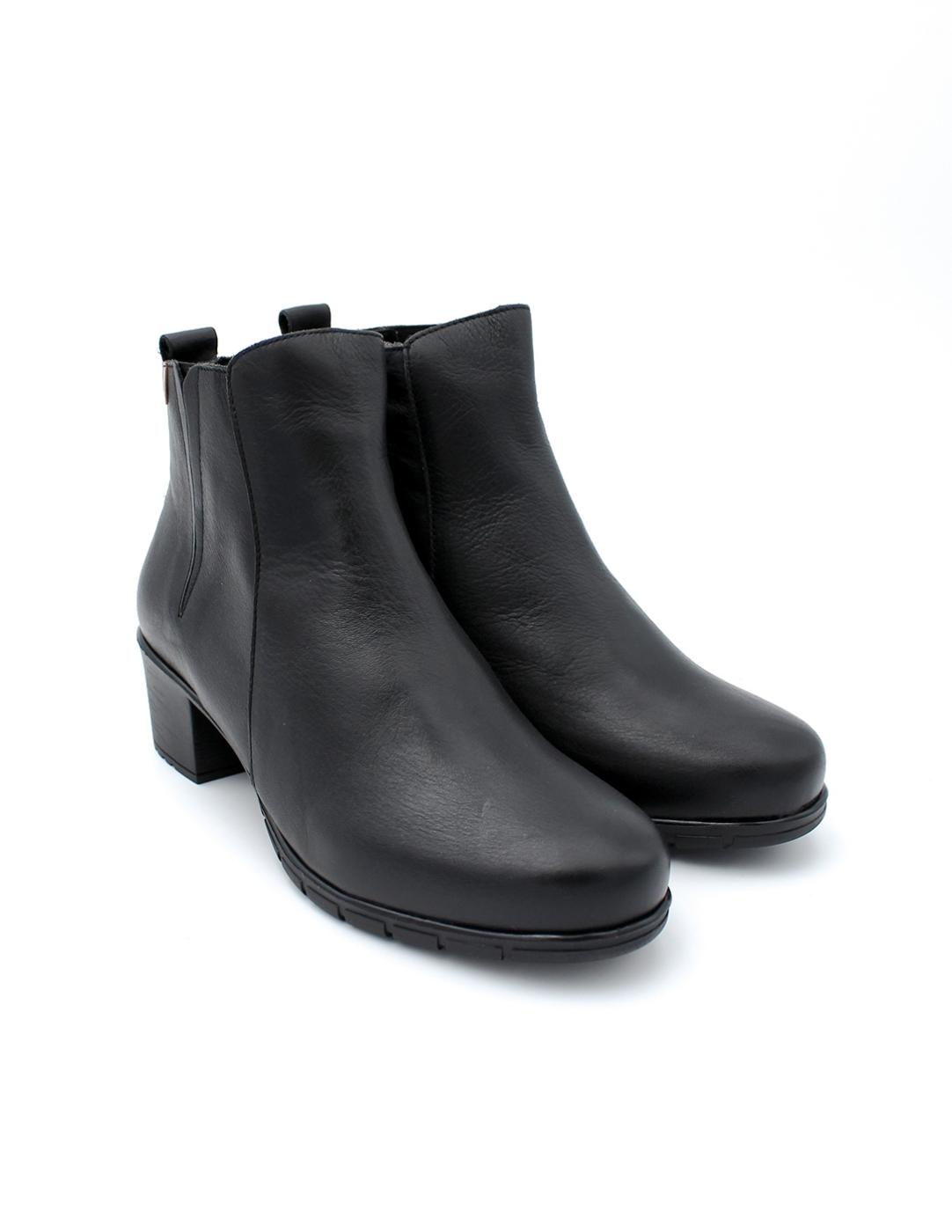 Botin Tacón Confort Valeria's 9544 Negro Mujer