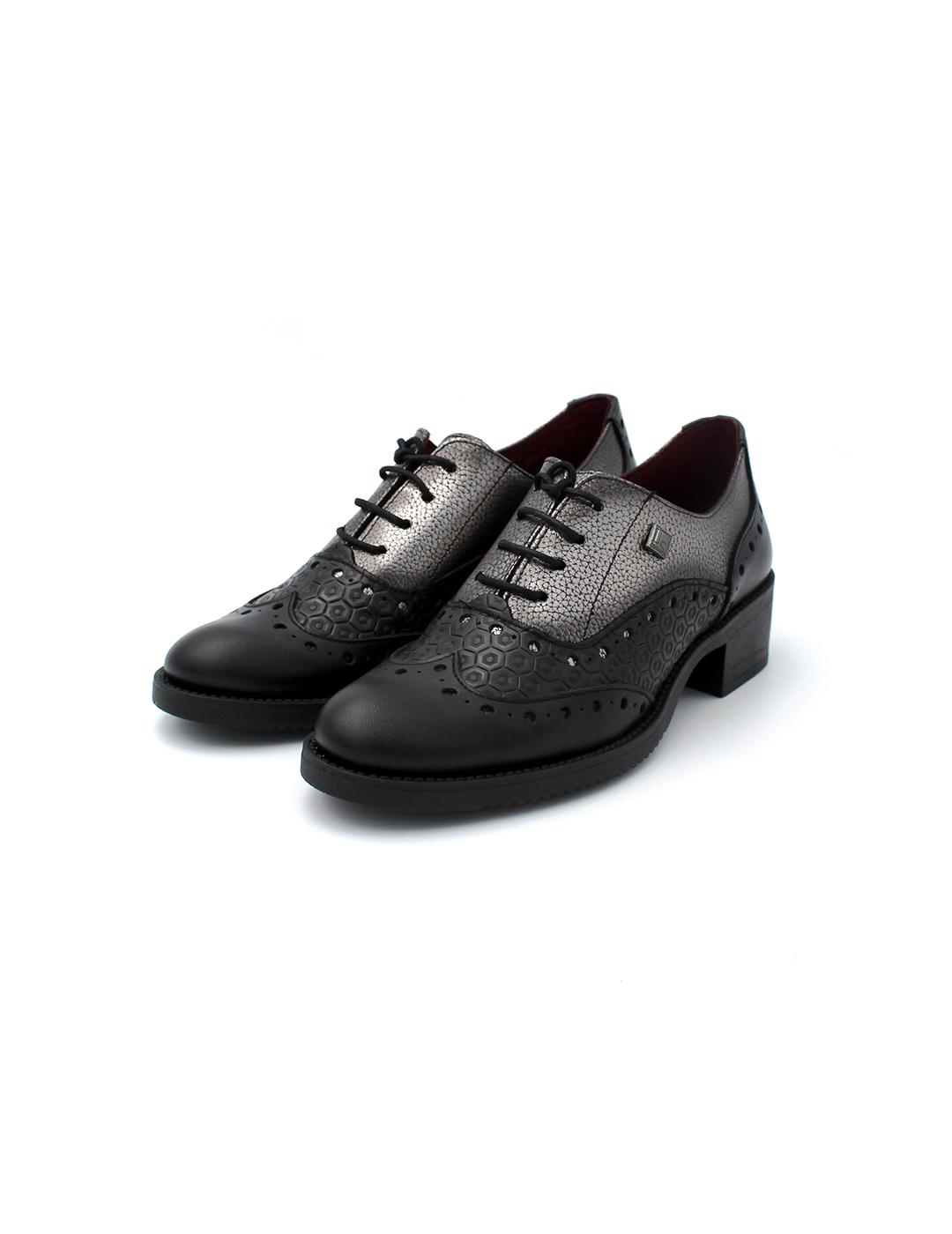 Zapatos Oxford JOSE SAENZ 2395 LCIM Negro Acero Mujer