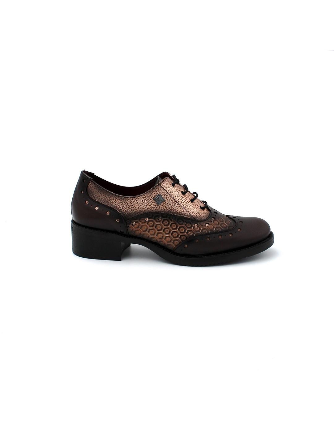 Zapatos Oxford JOSE SAENZ 2395 Marrón Cobre Mujer