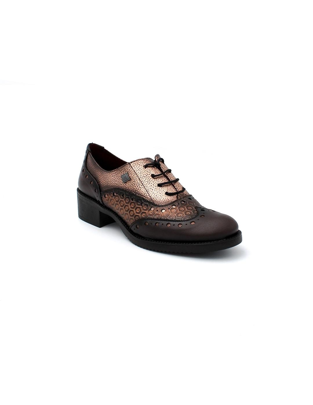 Zapatos Oxford JOSE SAENZ 2395 Marrón Cobre Mujer