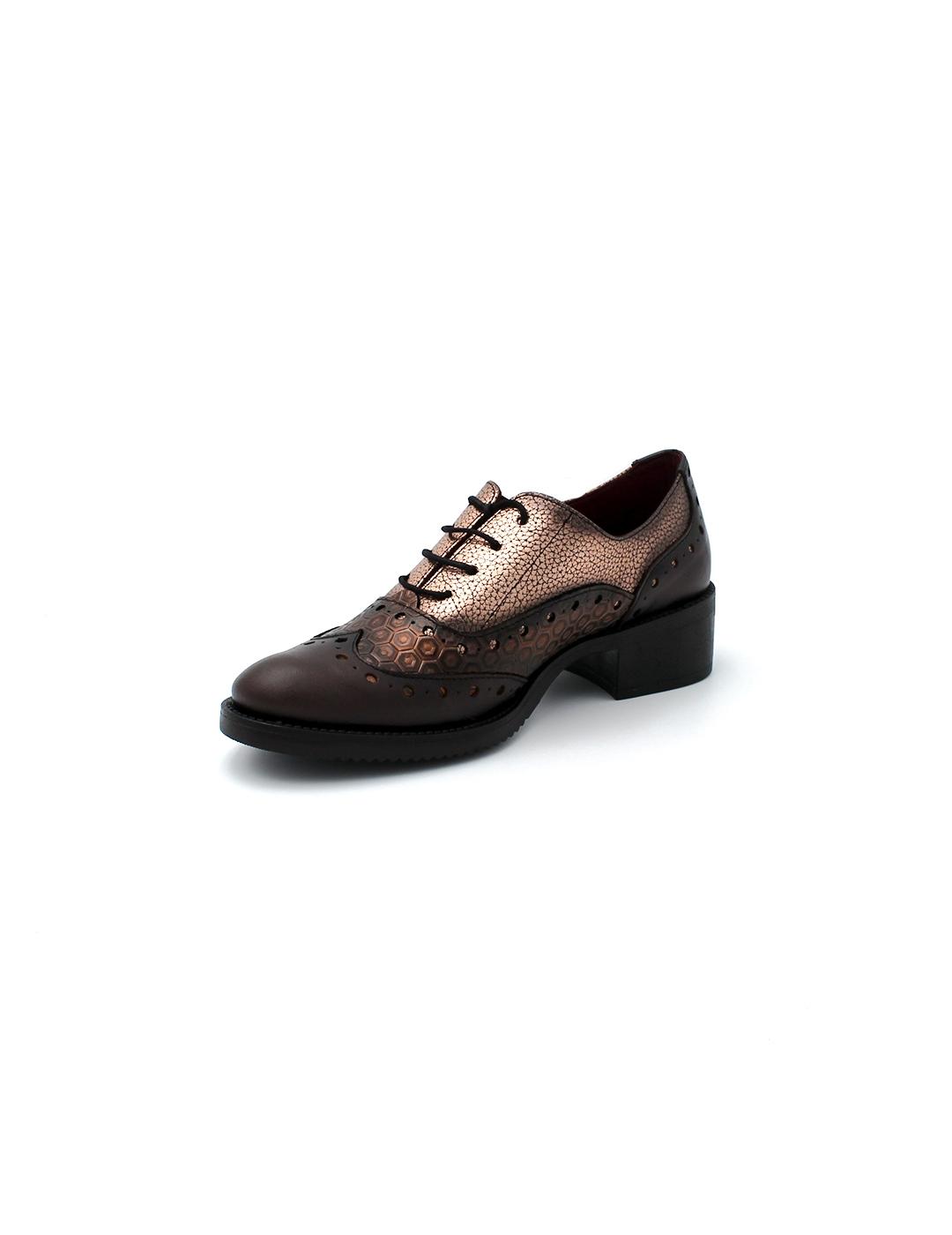 Zapatos Oxford JOSE SAENZ 2395 Marrón Cobre Mujer