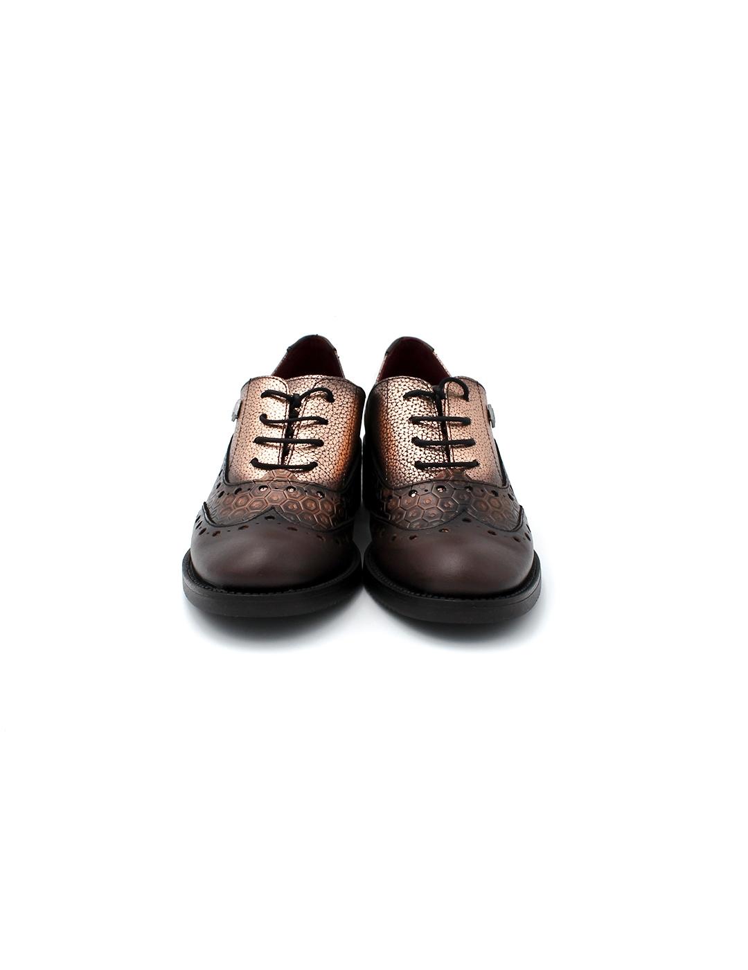 Zapatos Oxford JOSE SAENZ 2395 Marrón Cobre Mujer