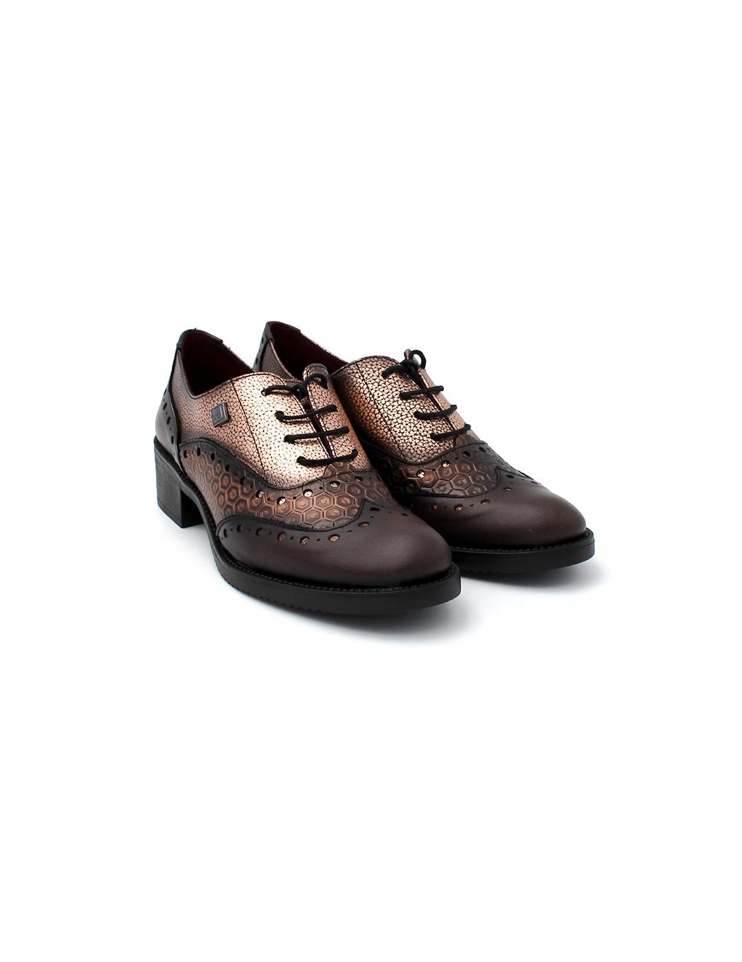 Zapatos Oxford JOSE SAENZ 2395 Marrón Cobre Mujer