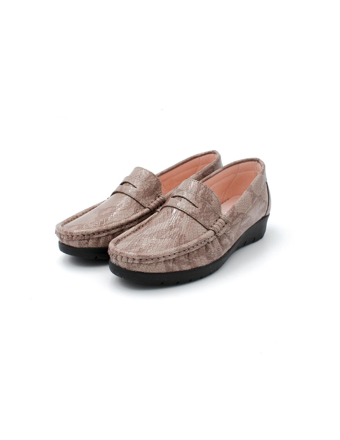 Mocasín Plano PARYMEDIO 1700 Taupe Mujer