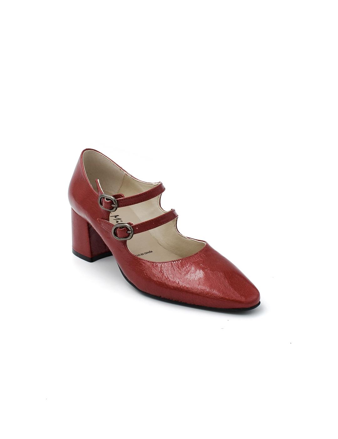 Zapato Saja Mary Jane Patricia Miller 6451 Rojo Mujer