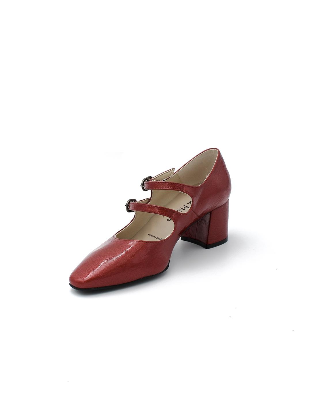 Zapato Saja Mary Jane Patricia Miller 6451 Rojo Mujer