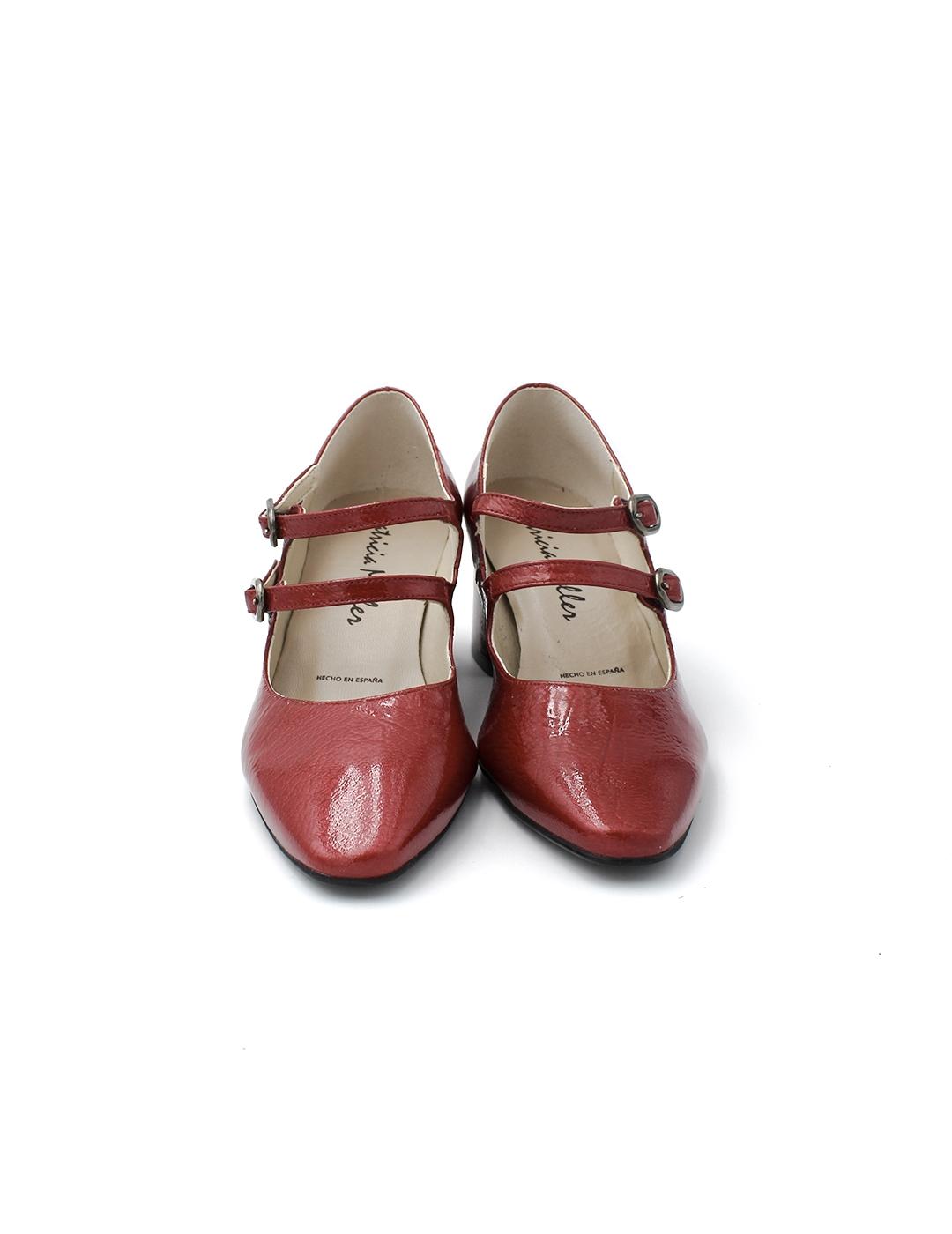 Zapato Saja Mary Jane Patricia Miller 6451 Rojo Mujer