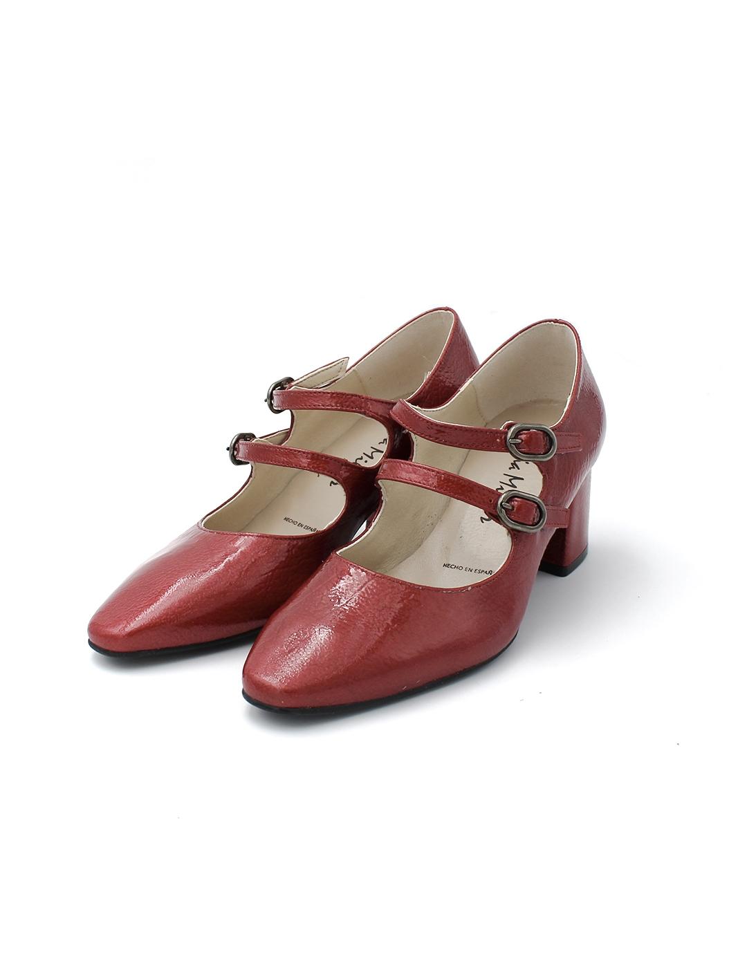 Zapato Saja Mary Jane Patricia Miller 6451 Rojo Mujer
