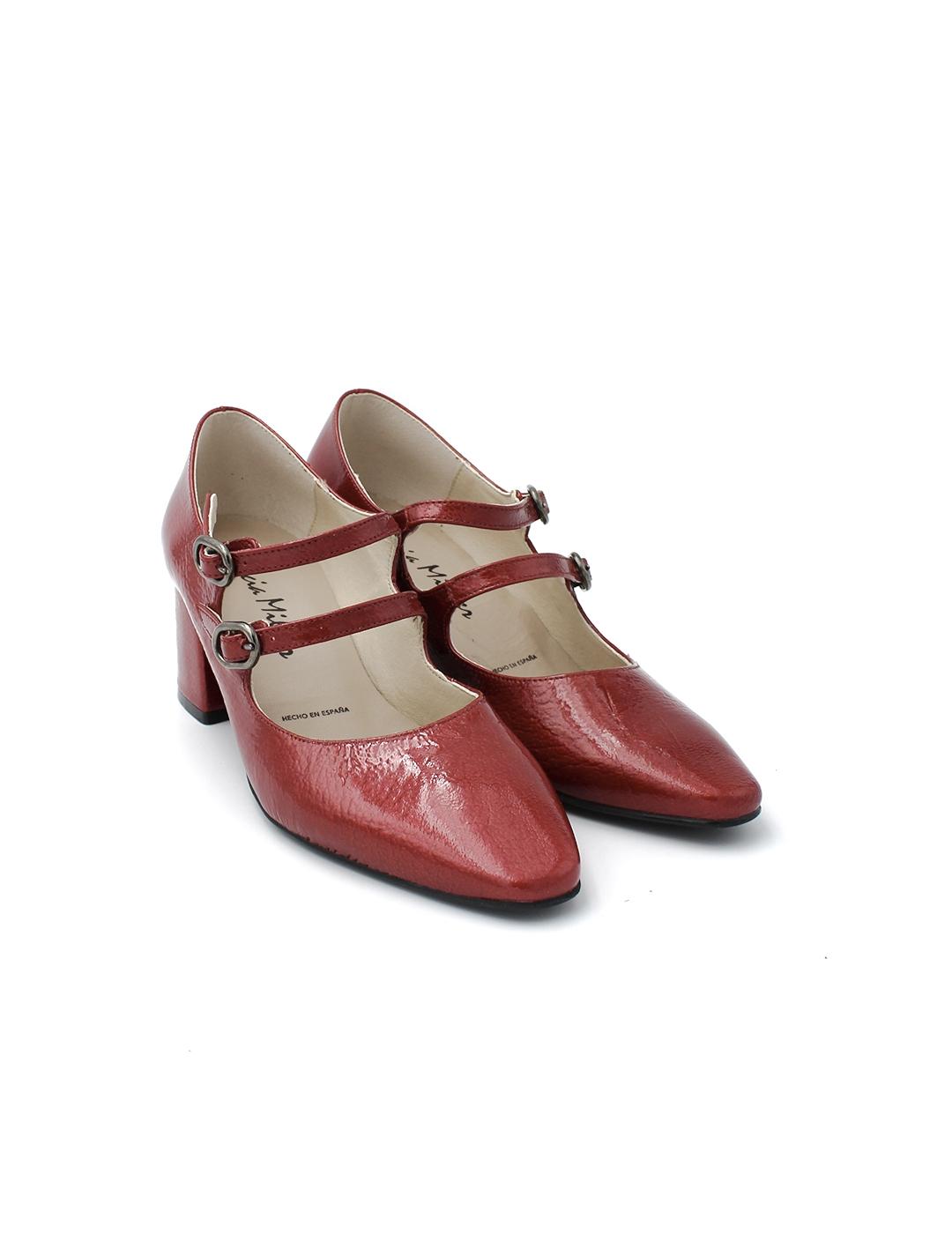 Zapato Saja Mary Jane Patricia Miller 6451 Rojo Mujer