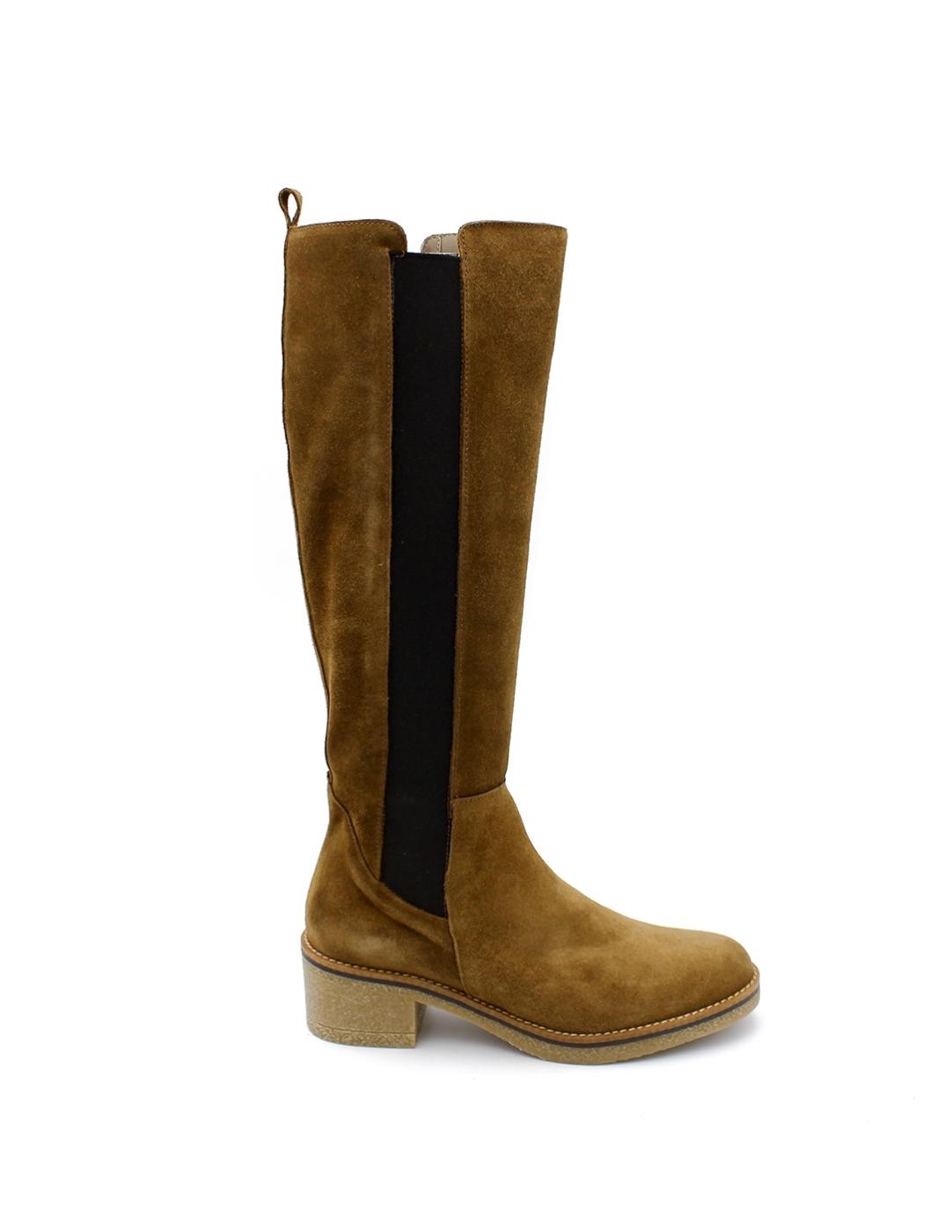 Bota Elástico Patricia Miller 5303 Cuero Mujer