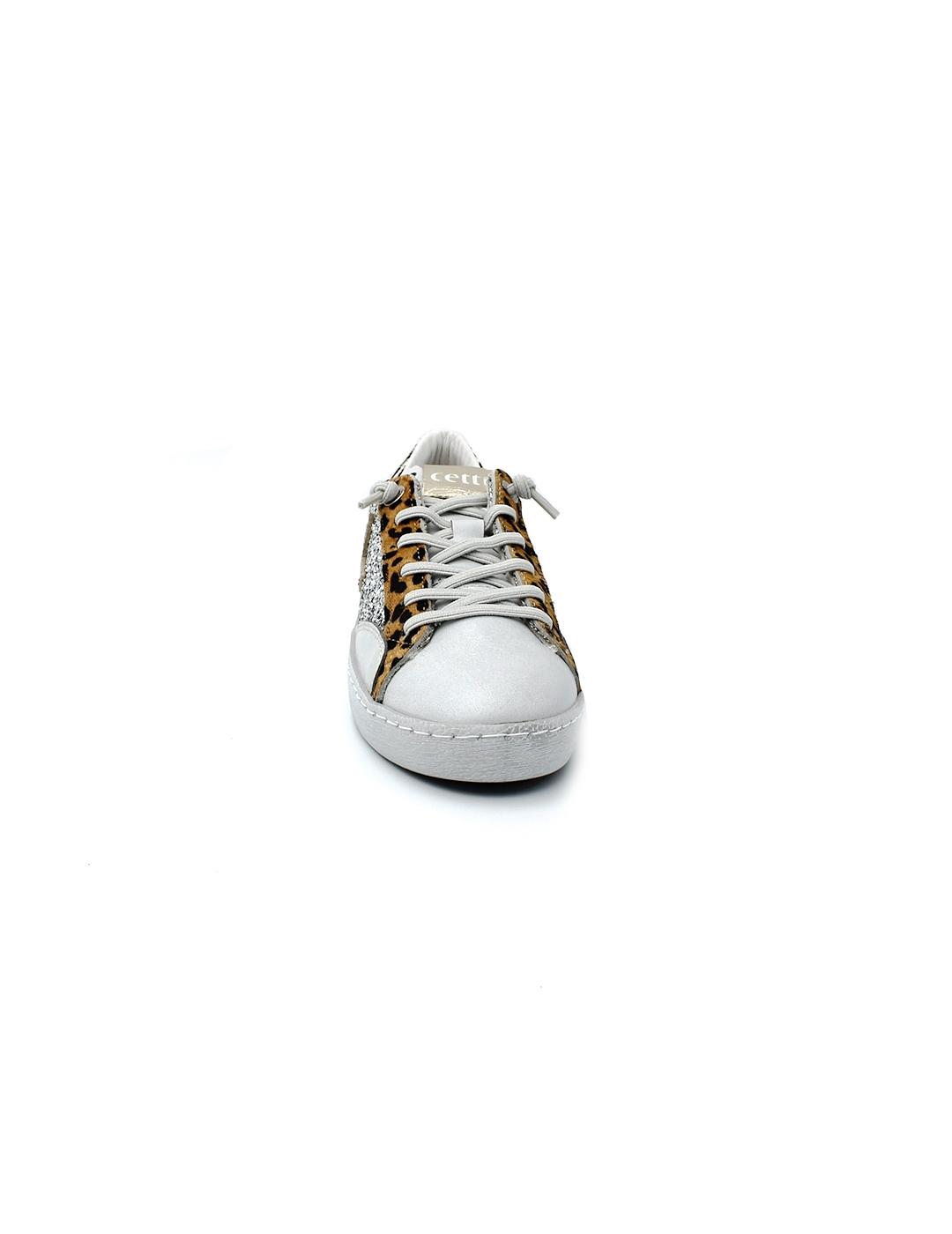 Bamba CETTI CL- 1342 Glitter Blanco Mujer.