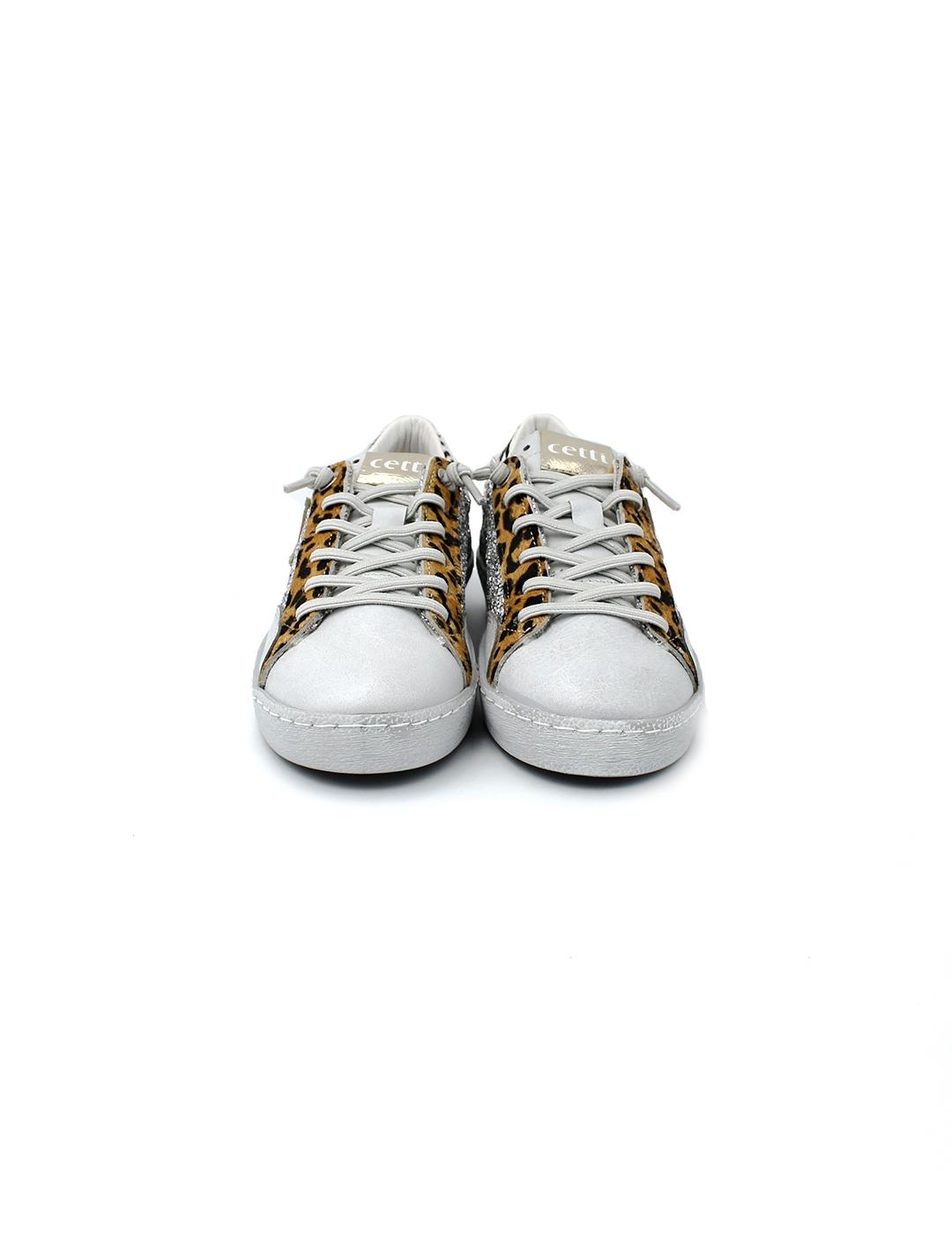 Bamba CETTI CL- 1342 Glitter Blanco Mujer.