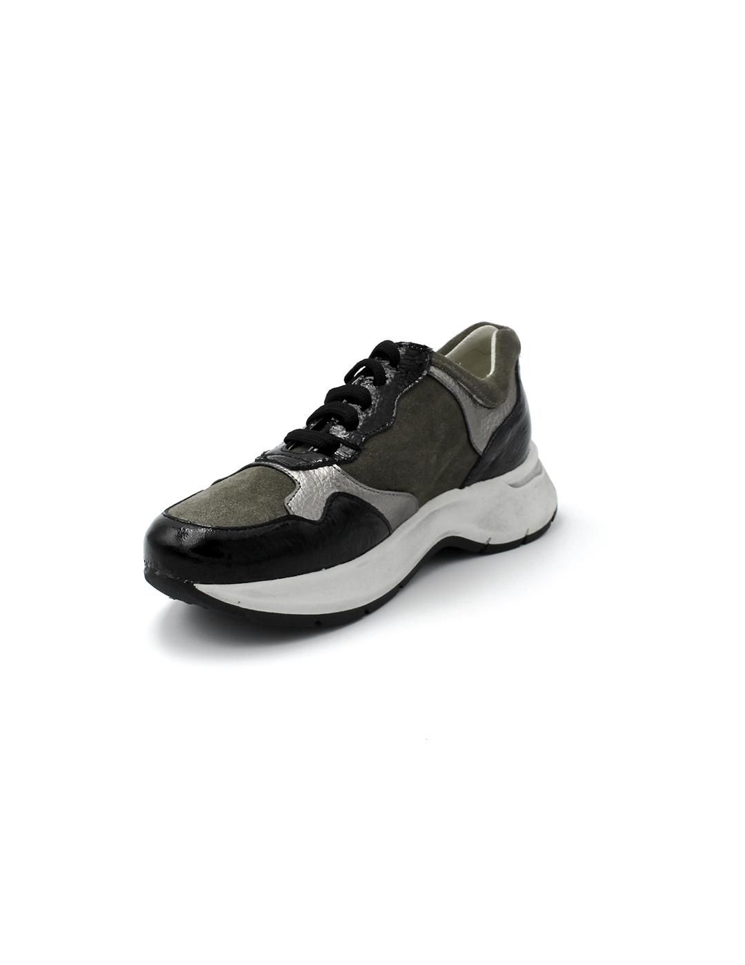 Deportivas con Charol PATRICIA MILLER 6445N Negro Mujer.