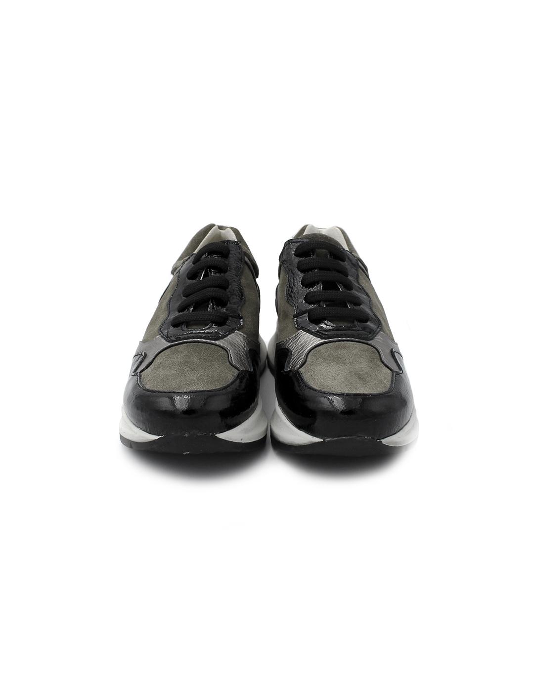 Deportivas con Charol PATRICIA MILLER 6445N Negro Mujer.