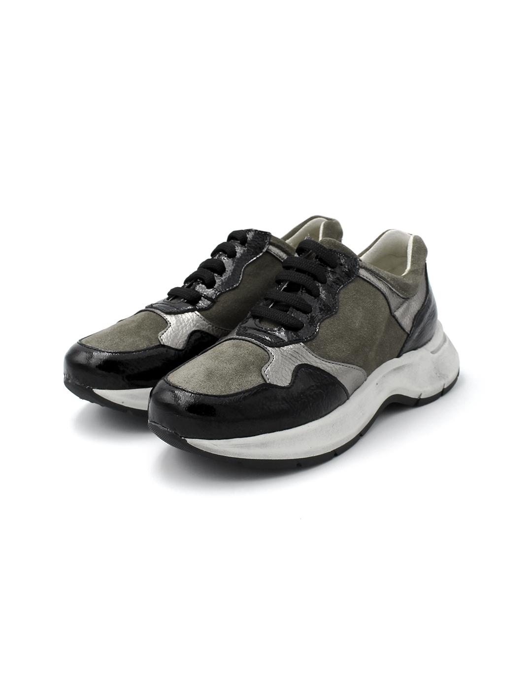Deportivas con Charol PATRICIA MILLER 6445N Negro Mujer.