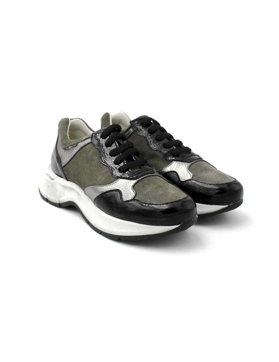 Deportivas con Charol PATRICIA MILLER 6445N Negro Mujer.