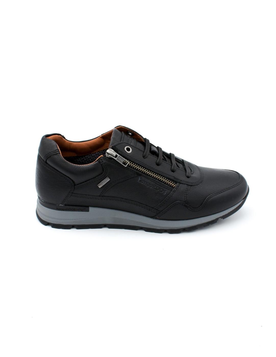 Deportivas Vestir Cremallera Kangaroos 632-11  Negro Hombre