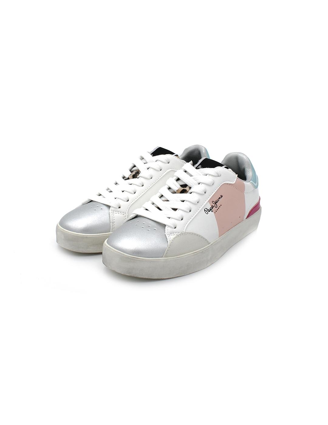 Bamba PEPE JEANS PGS30613 Blanco/Plata Niña