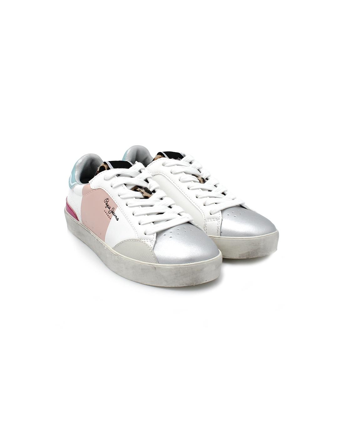 Bamba PEPE JEANS PGS30613 Blanco/Plata Niña