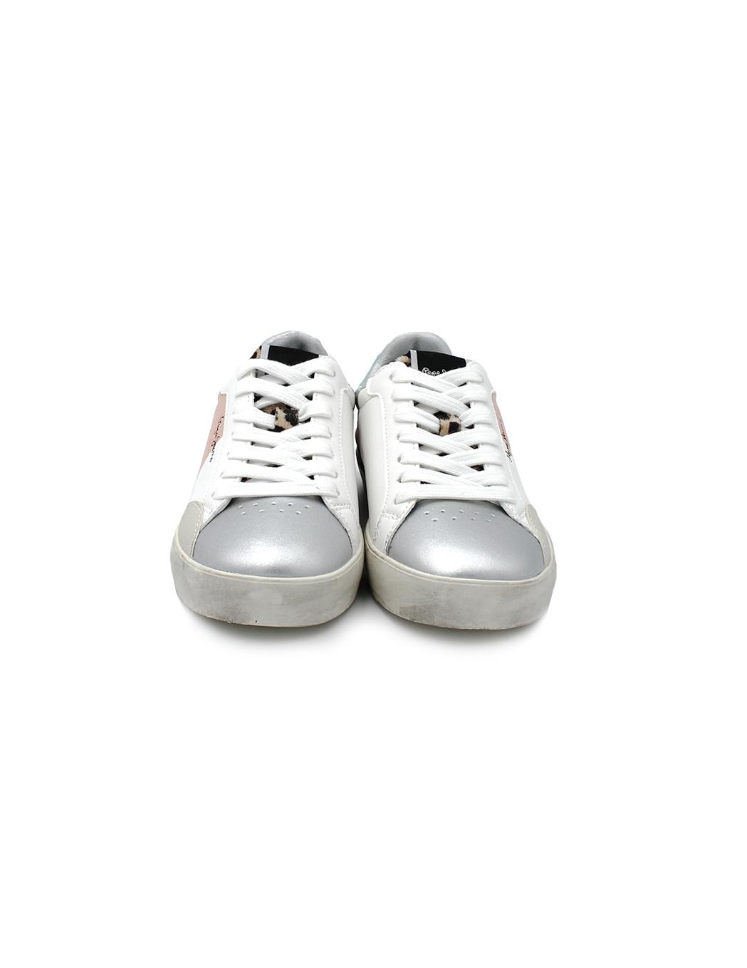 Bamba PEPE JEANS PGS30613 Blanco/Plata Niña