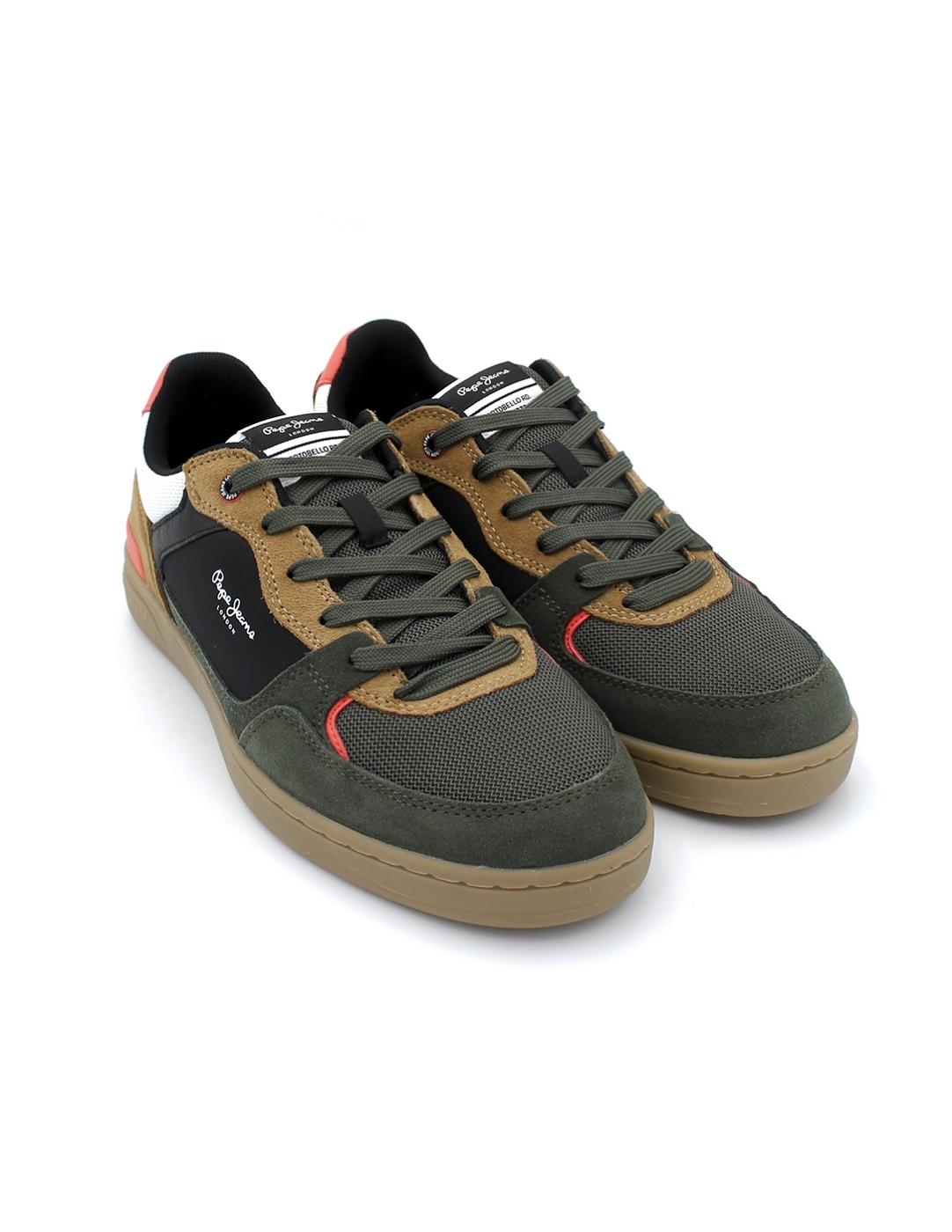 Bamba Retro Ante Pepe Jeans PMS00027 Kaki/Verde Hombre