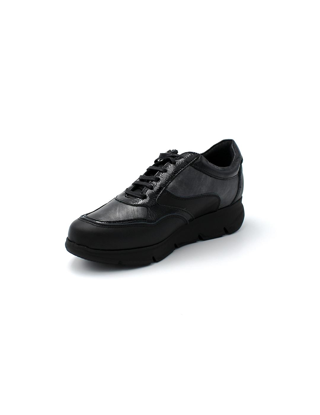 Zapato  Metalizado BAERCHI 54060 Negro Mujer.