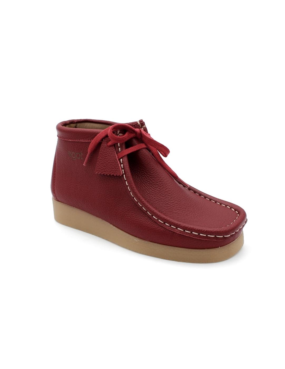 Botín Piel AGOT WASP P Guinda Rojo Mujer