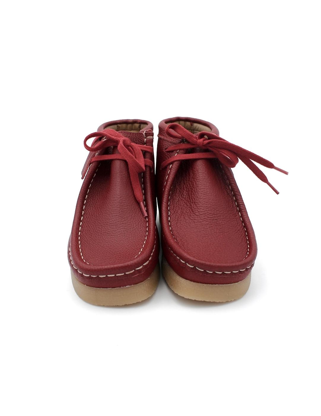 Botín Piel AGOT WASP P Guinda Rojo Mujer