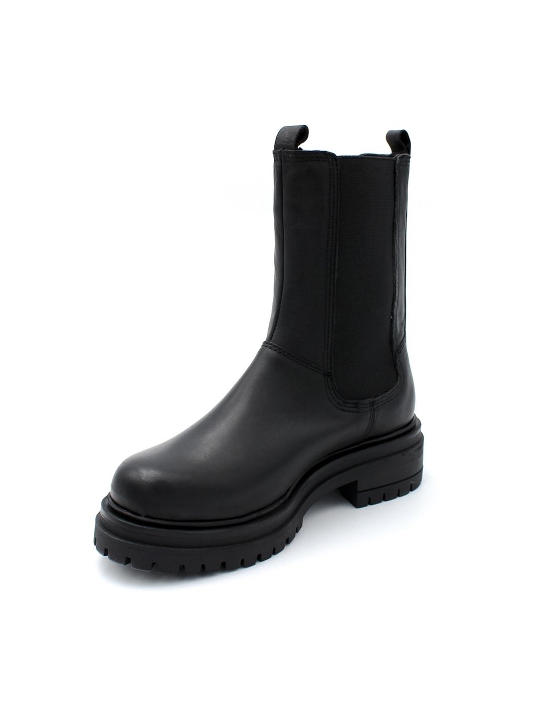 Botín Chelsea Elástico Coronel Tapioca C216-11 Negro Mujer