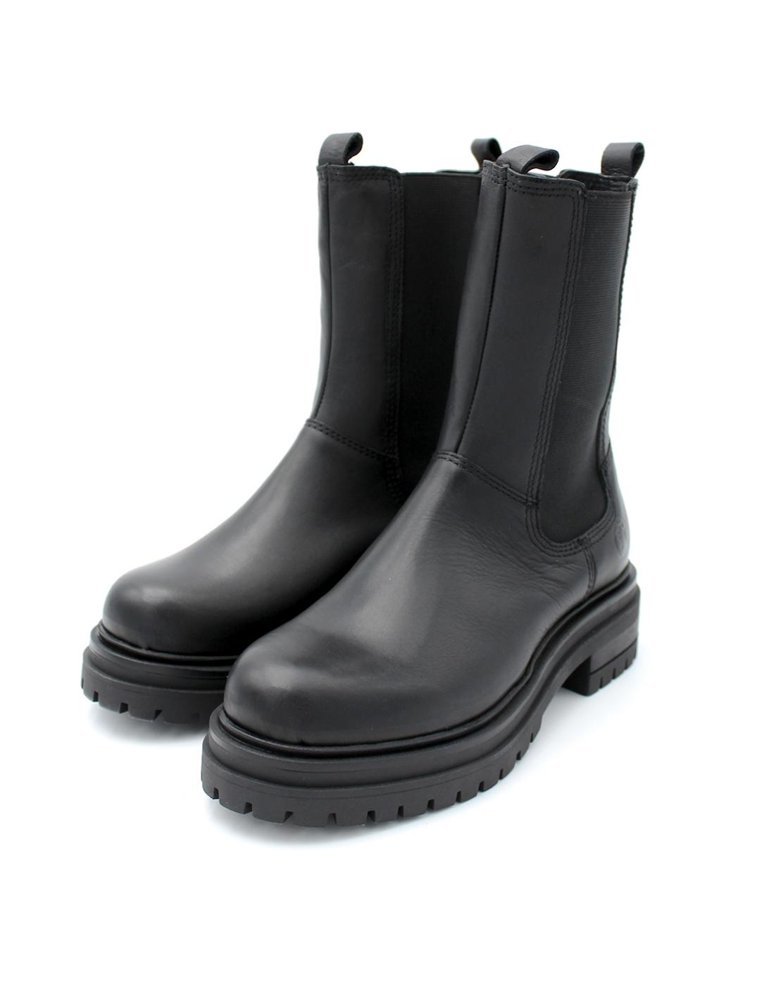 Botín Chelsea Elástico Coronel Tapioca C216-11 Negro Mujer