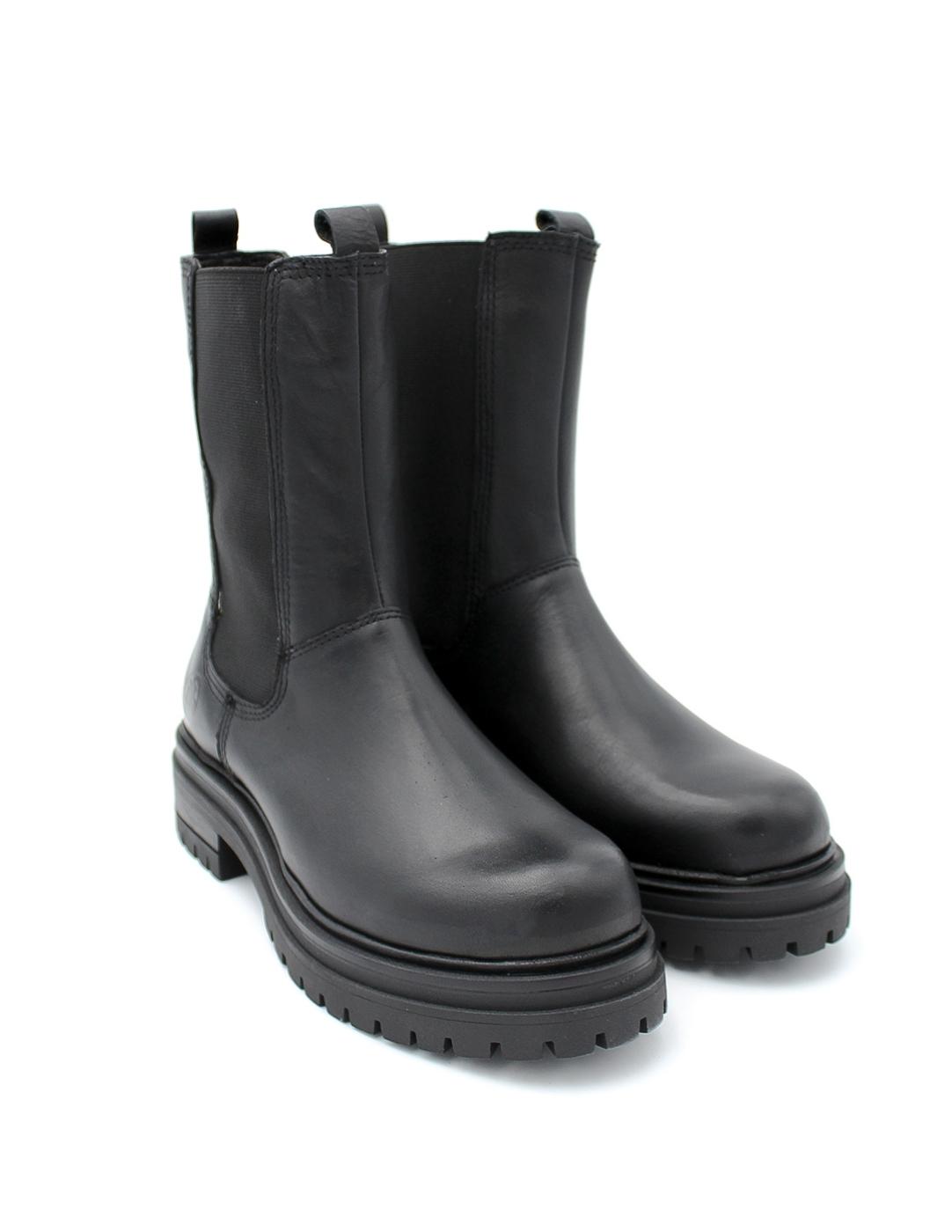 Botín Chelsea Elástico Coronel Tapioca C216-11 Negro Mujer