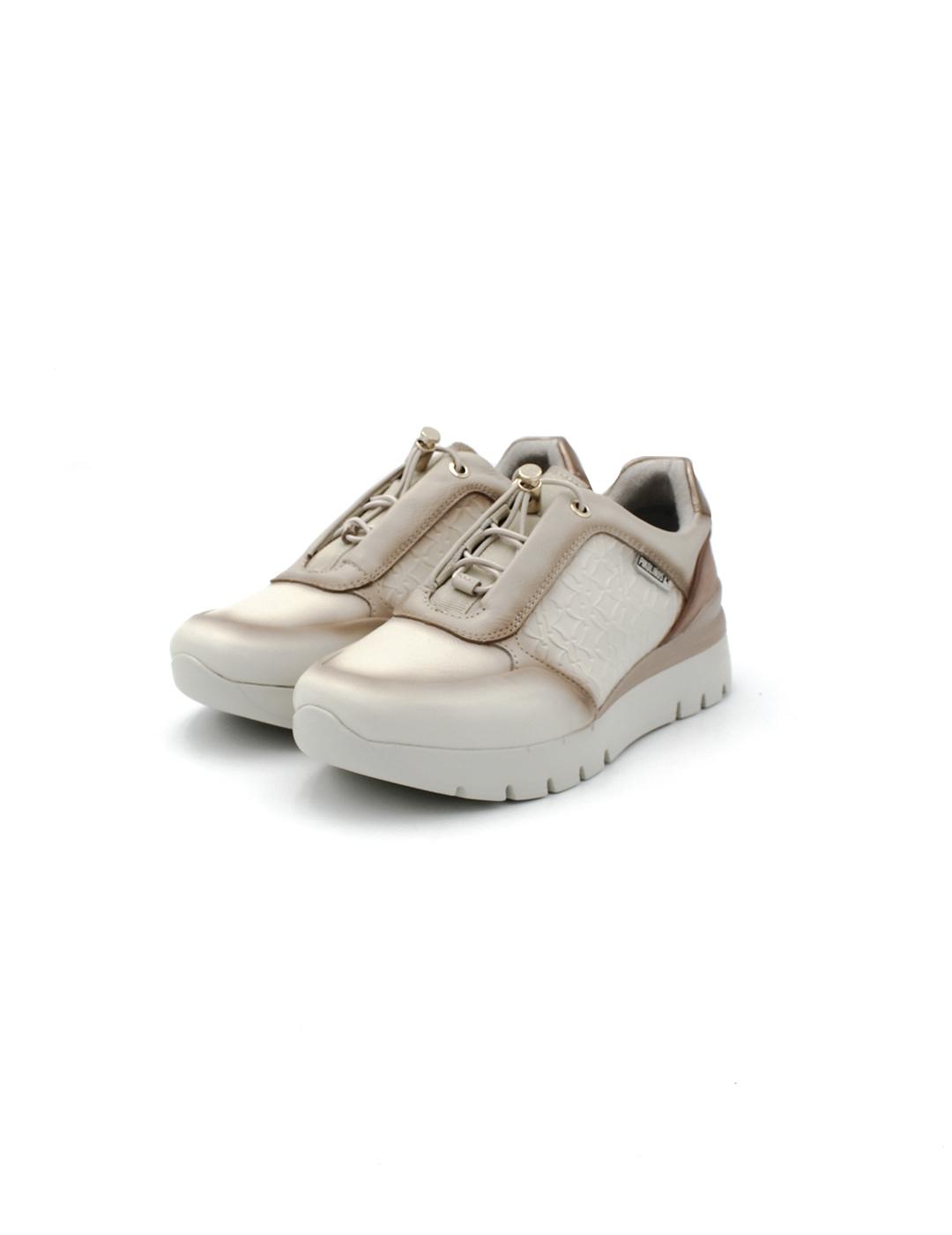 Zapatos Deportivos W9C-6607C1 Nata Mujer.