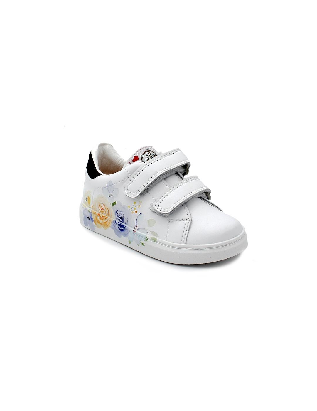 Bamba PABLOSKY 201802 Blanco Flores Mujer.