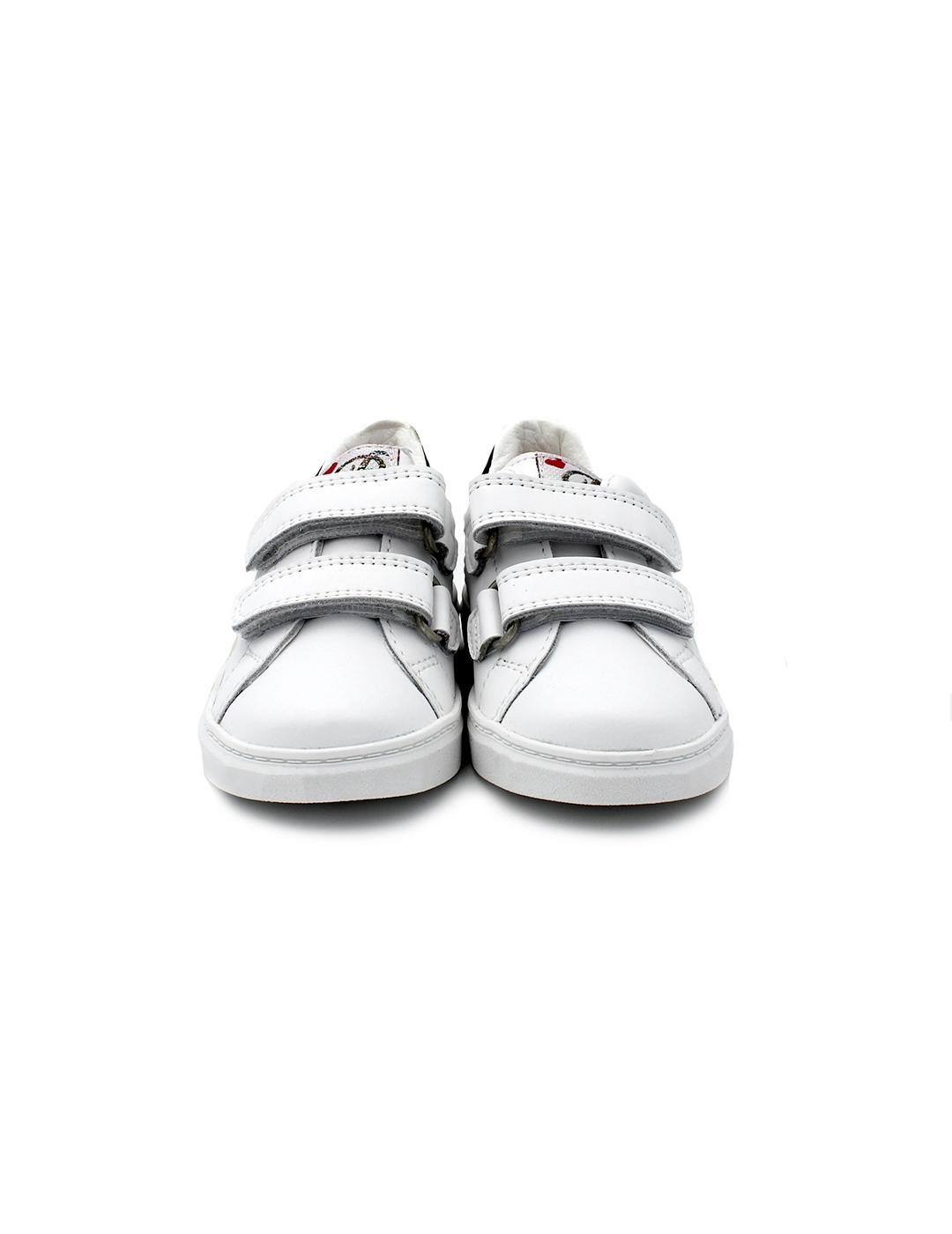 Bamba PABLOSKY 201802 Blanco Flores Mujer.