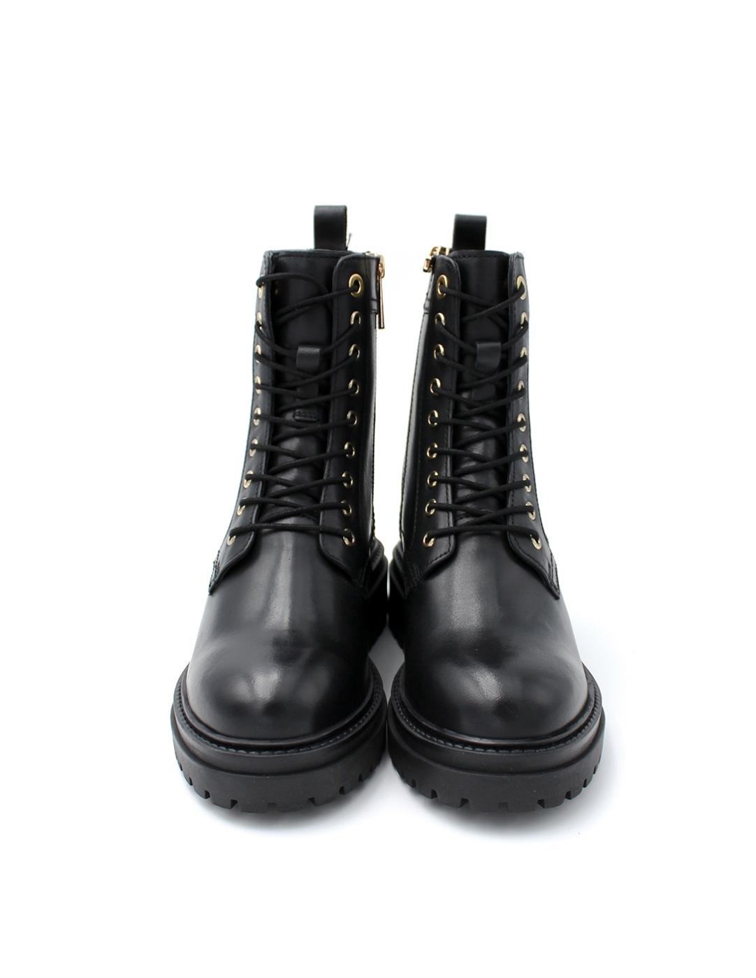 Botín Militar Piel Carmela 161780 Negro Mujer