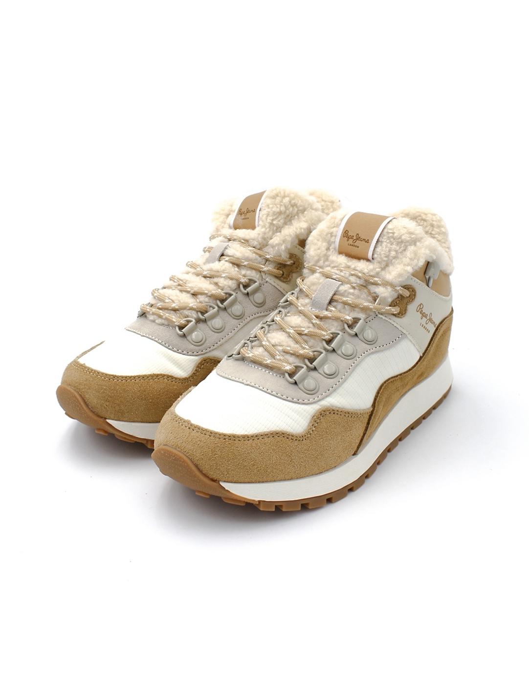 Botín Deportivo Ante Pepe Jeans PLS60018 838 Beige Mujer