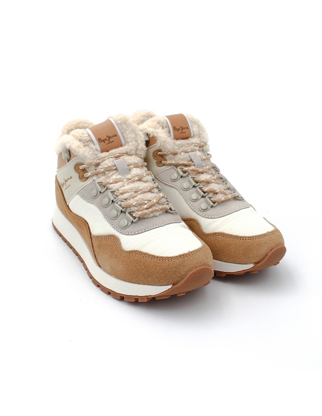 Botín Deportivo Ante Pepe Jeans PLS60018 838 Beige Mujer