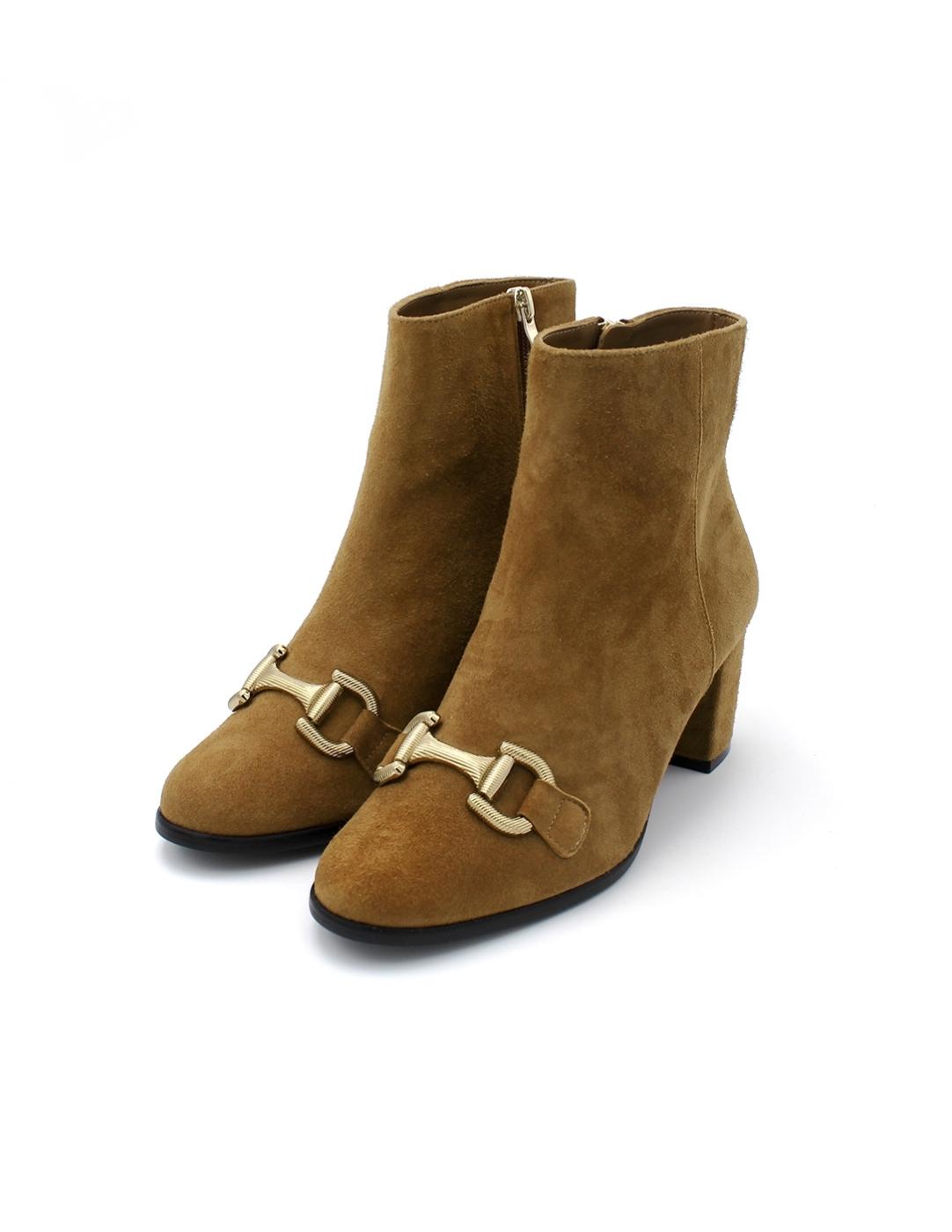 Botín Ante Conhac Daniela Shoes 24551 Coñac Mujer