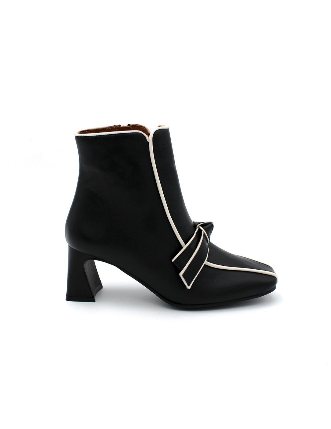 Botín Tresor Negro/Beige