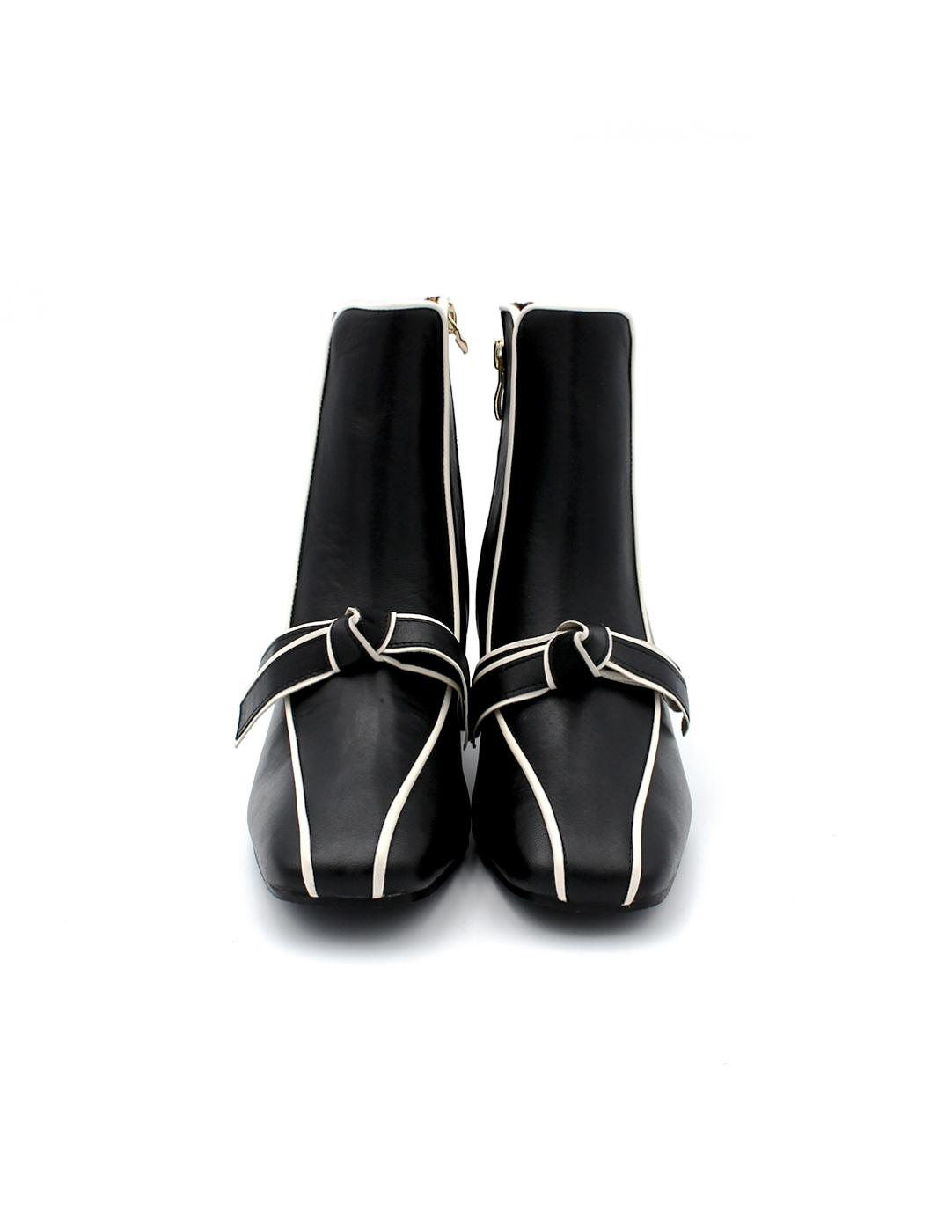 Botín Tresor Negro/Beige