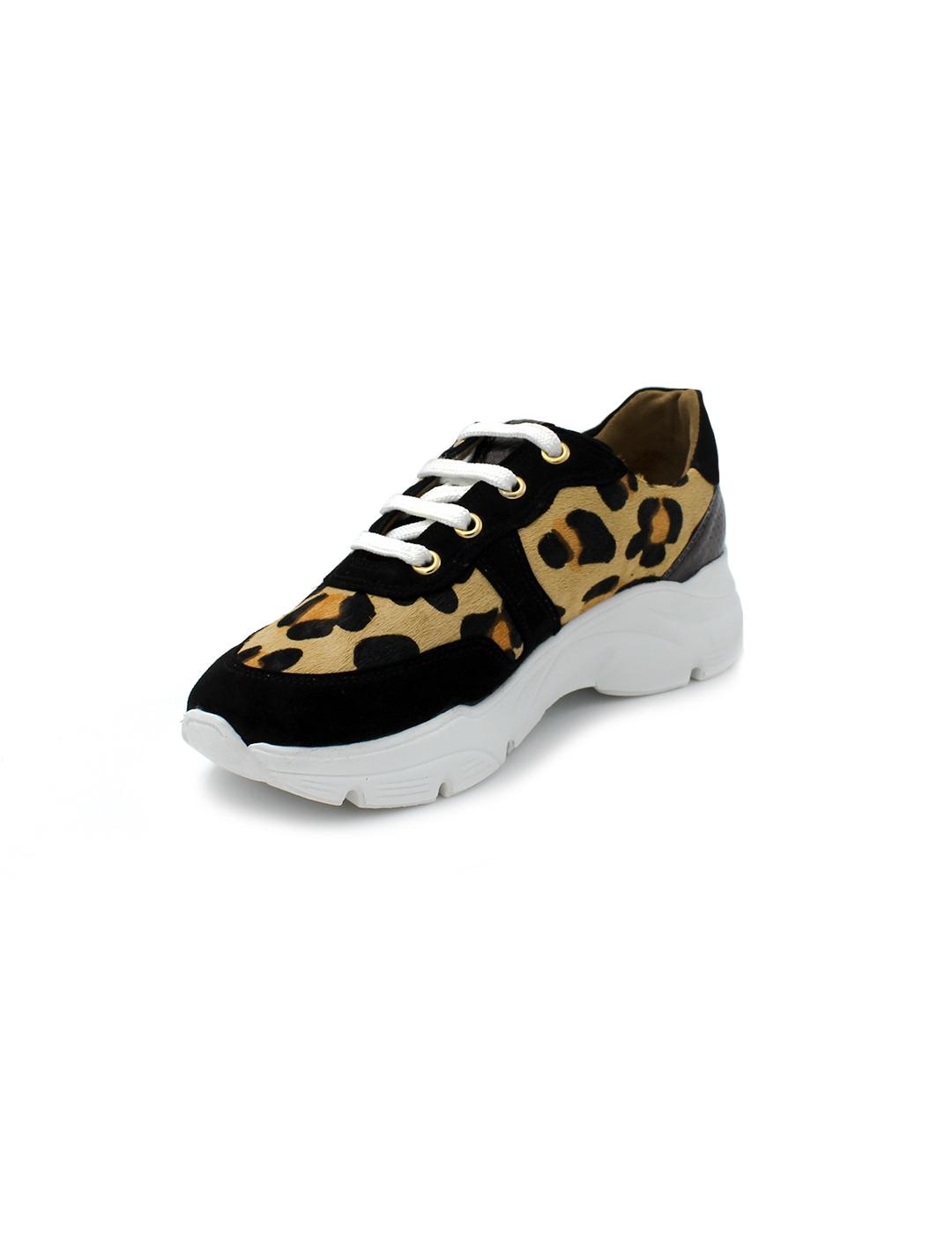 Deportivas Ante Daniela Shoes 24684 Leopardo/Negro Mujer