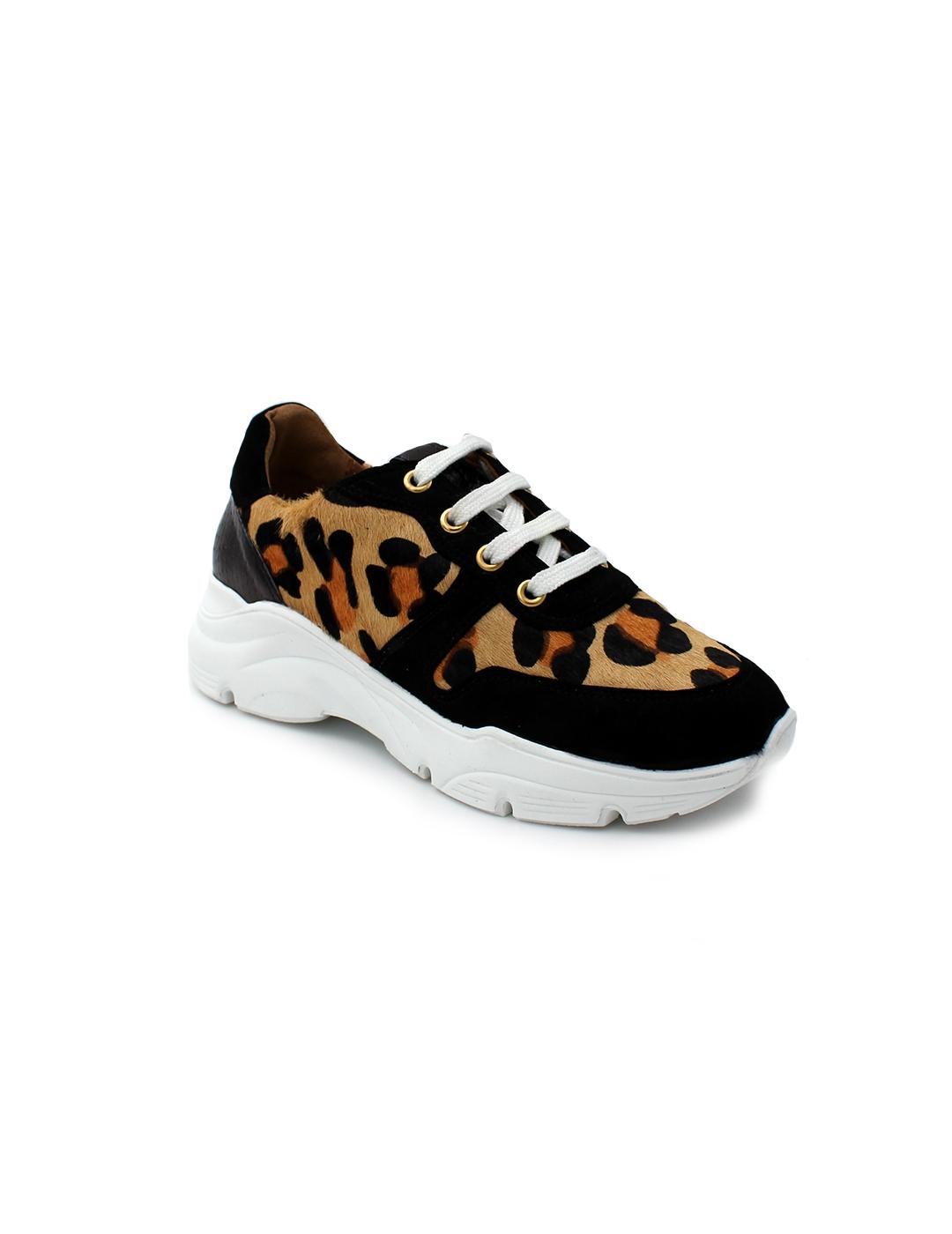 Deportivas Ante Daniela Shoes 24684 Leopardo/Negro Mujer