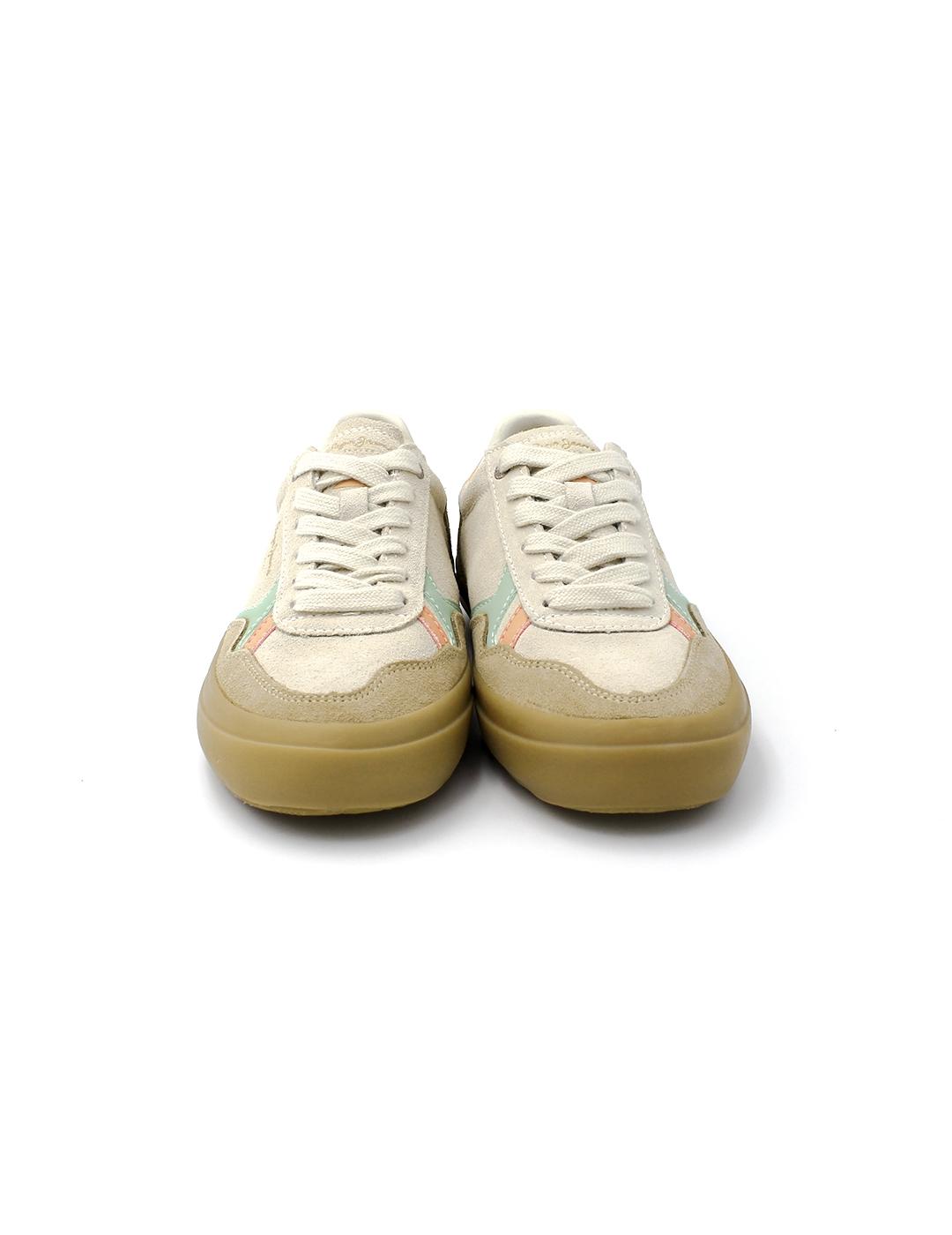 Bambas Travis Retro Piel Pepe Jeans PLS31586 Beige Mujer