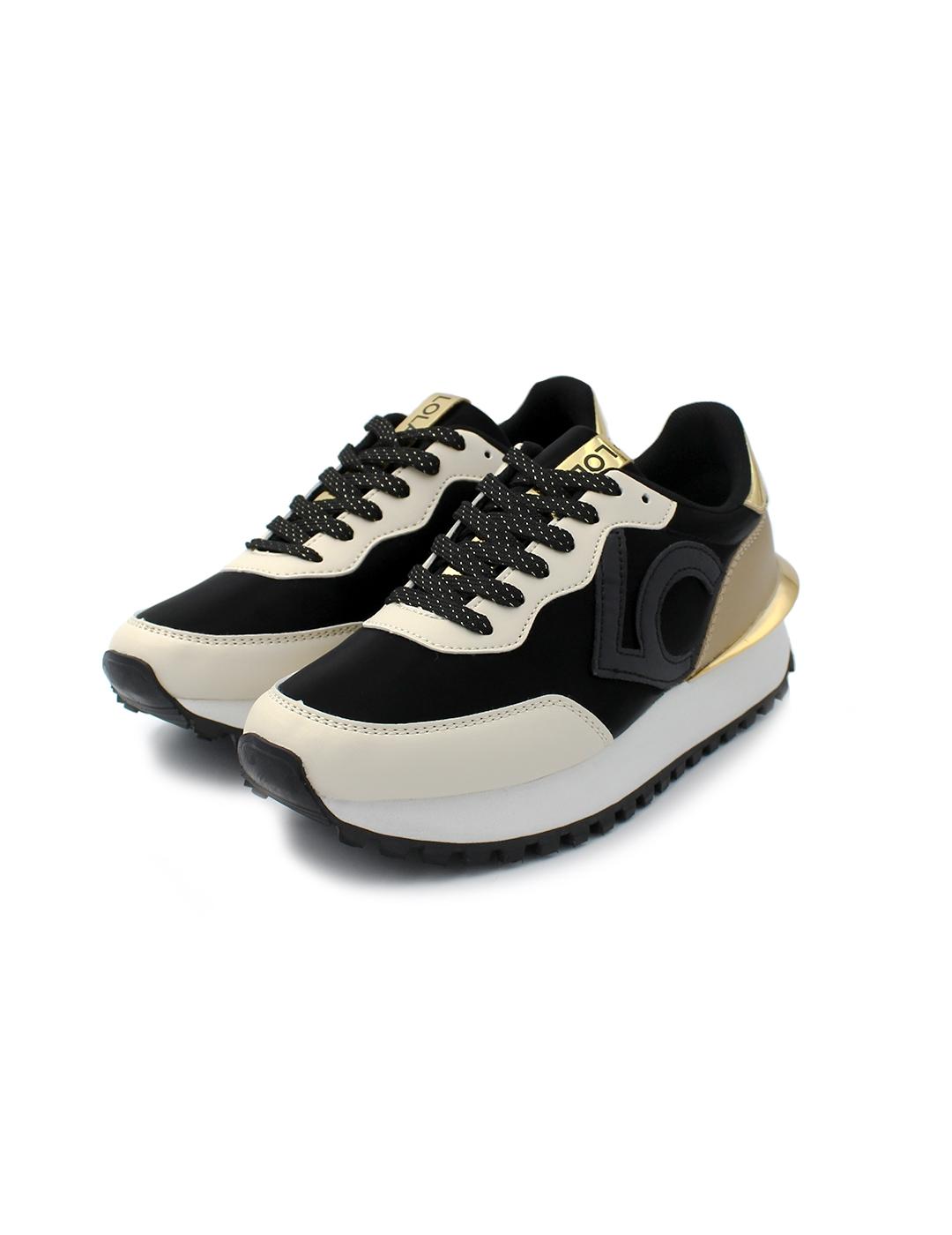 Deportivas Lola Casademunt LF2405009.2NN.36 Negro/Oro Mujer